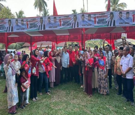 Cawagub Riau, SF Hariyanto berkampanye di Desa Bukit Kuaman, Kuansing (foto/Yuni)